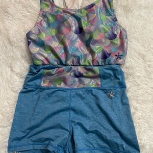 Rebel athletic cheer mermaid practice wear set Adult Small